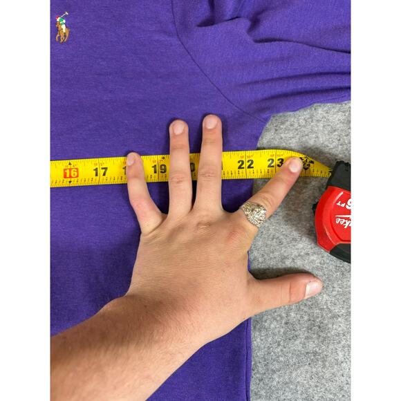 Vintage Y2K Polo Ralph Lauren Polo Shirt Mens L Custom Slim Fit Mini Pony Retro - Picture 3 of 5